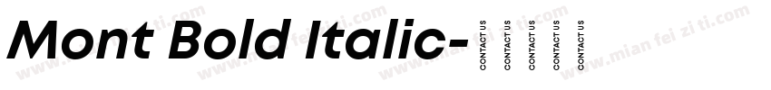 Mont Bold Italic字体转换